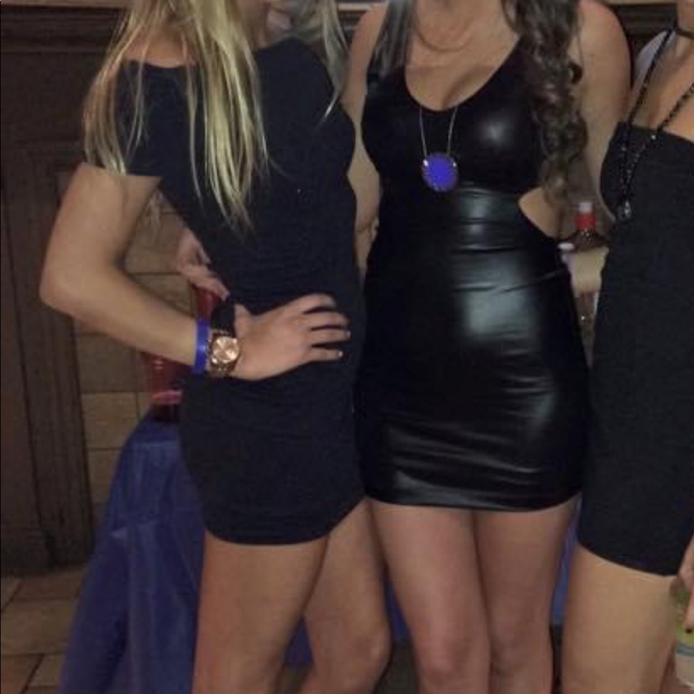 Black Bebe bodycon dress